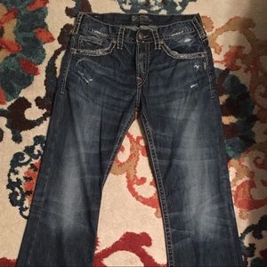 Men’s silver jeans size waist 32 length 36